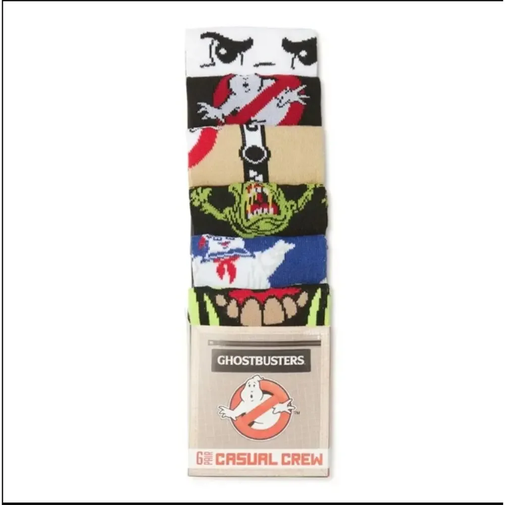Ghostbusters Casual Crew Socks-6 Pairs